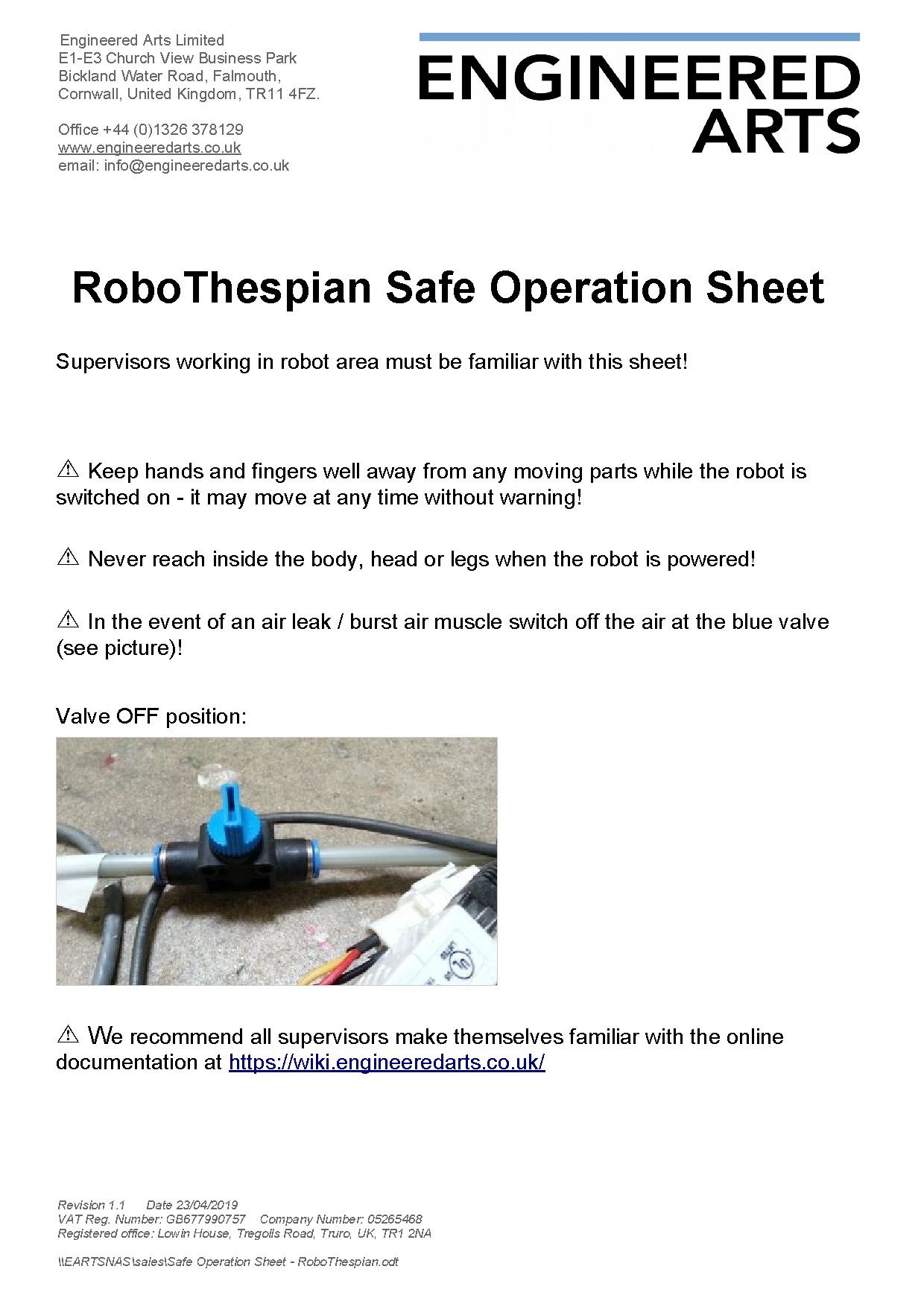 Safe Operation Sheet - RoboThespian.pdf